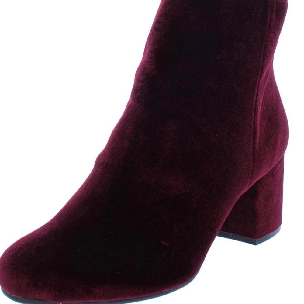 rebel by zigi burgundy velvet booties